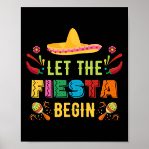 Poster Comece A Festa Divertida Cinco De Mayo Mexicana P