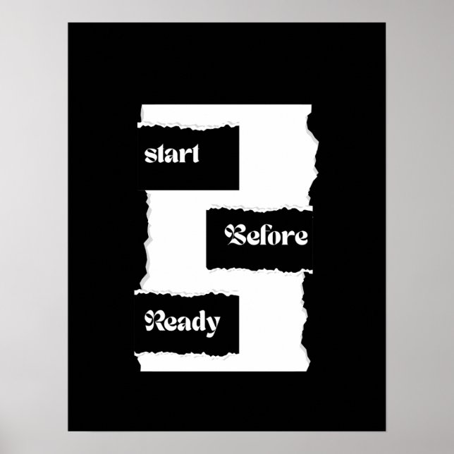 Poster Comece Antes de Estar Pronto (Frente)