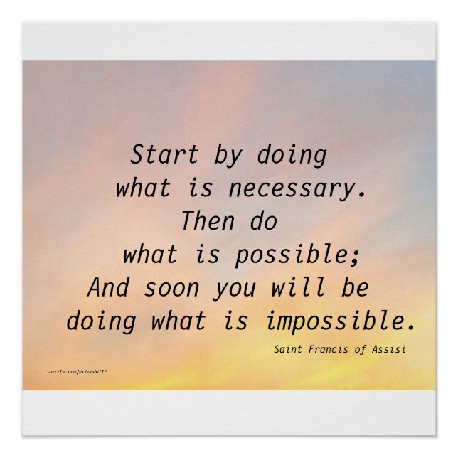 PÔSTER COMECE FAZENDO RUAS. POSTER FRANCIS (Frente)