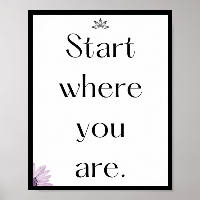 Poster Comece onde você está, Cotação (Frente)