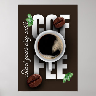 Poster "Comece seu dia com café!"