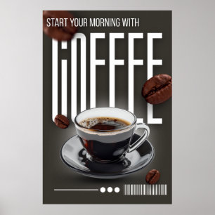 Poster "Comece sua manhã com café!"