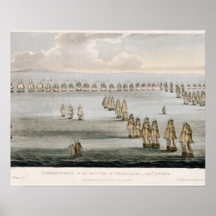 Poster Começo da batalha de Trafalgar, 2ø Octo