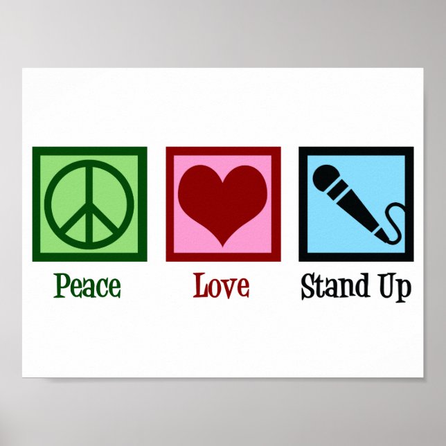 Poster Comédia de Pé Paz Amor (Frente)