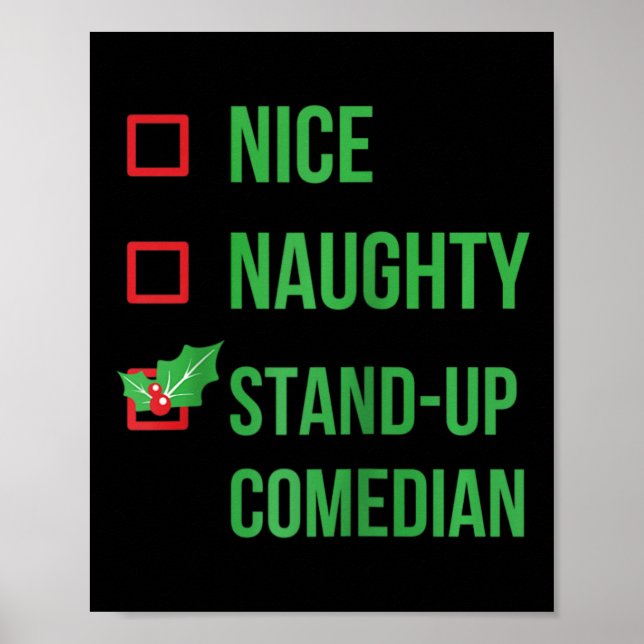 Poster Comediante Engraçado Engraçado Pajama Natal Gift R (Frente)