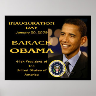 Pôster Comemoração do Dia da Inauguração do Presidente Ob