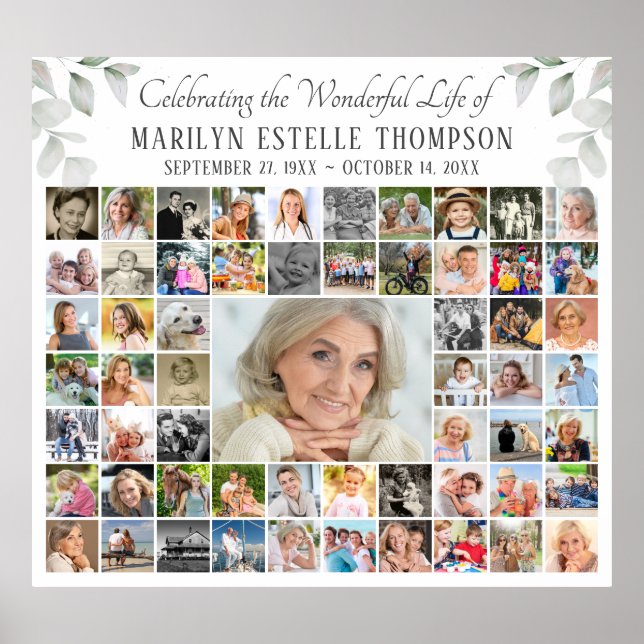 Poster Comemoração do Memorial 59 Colagem de Fotos da Vid (Frente)