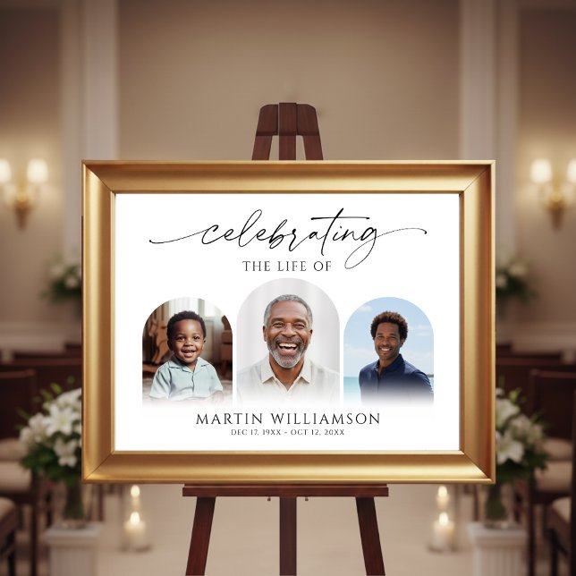 Poster Comemorando a Vida 3 Fotos Memorial (Criador carregado)
