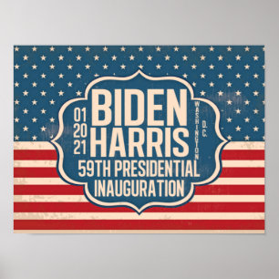 Poster Comemorativa da 59ª Inauguração de Biden Harris