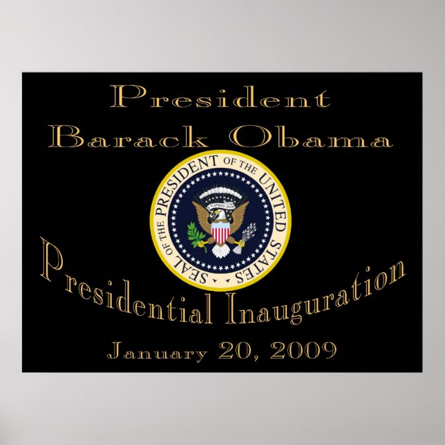 Poster comemorativa do Presidente Obama (Frente)