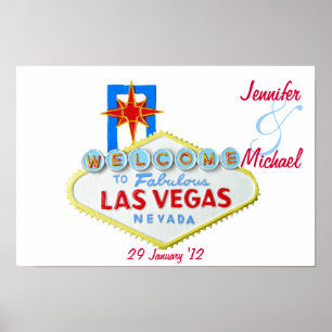 Pôster Comemorativa personalizada de Las Vegas