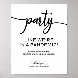 Poster Comemore Como Se Estivéssemos numa Pandemia Sinal 