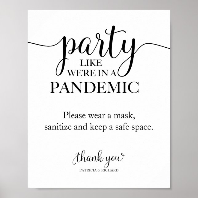 Poster Comemore Como Se Estivéssemos numa Pandemia Sinal  (Frente)