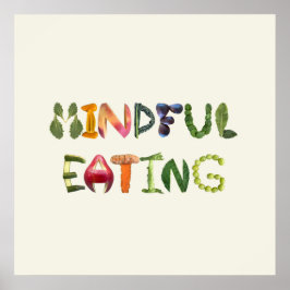 Poster Comendo Mindful - Comida Saudável