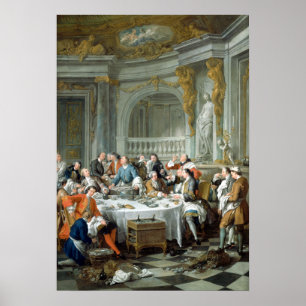 Poster Comensal da ostra de Jean-François de Troy