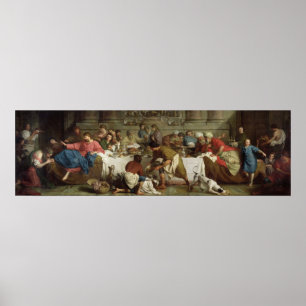 Poster Comensal na casa de Simon, 1737