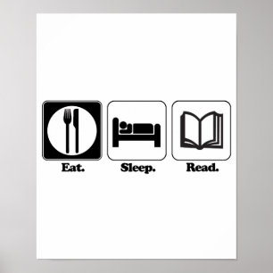 Pôster comer como dormir ler