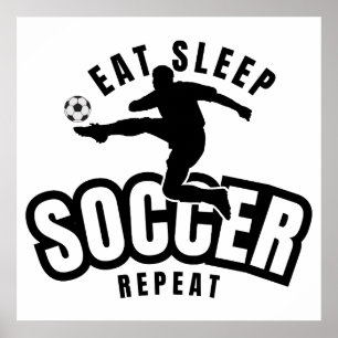 Poster comer dormir futebol repetir