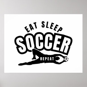 Poster comer dormir futebol repetir