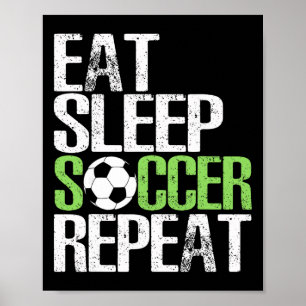 Poster Comer Dormir Futebol Repetir Presente Legal Esport