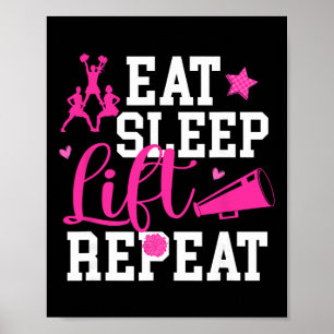 Poster Comer Dormir Levantar Alegria Se Cheerleading Se C