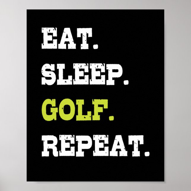 Poster Comer Golf Golf Ball Clusters Golfistas (Frente)