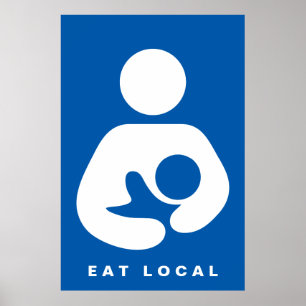 Pôster Comer Ícone Local / Aleitamento / Enfermagem