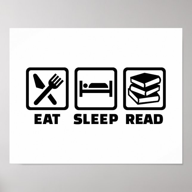 Pôster Comer leitura do modo de espera (Frente)