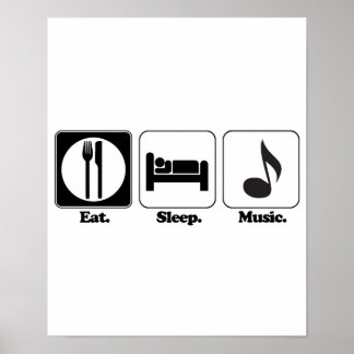 Pôster comer música de dormir