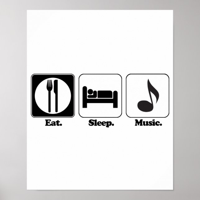Pôster comer música de dormir (Frente)