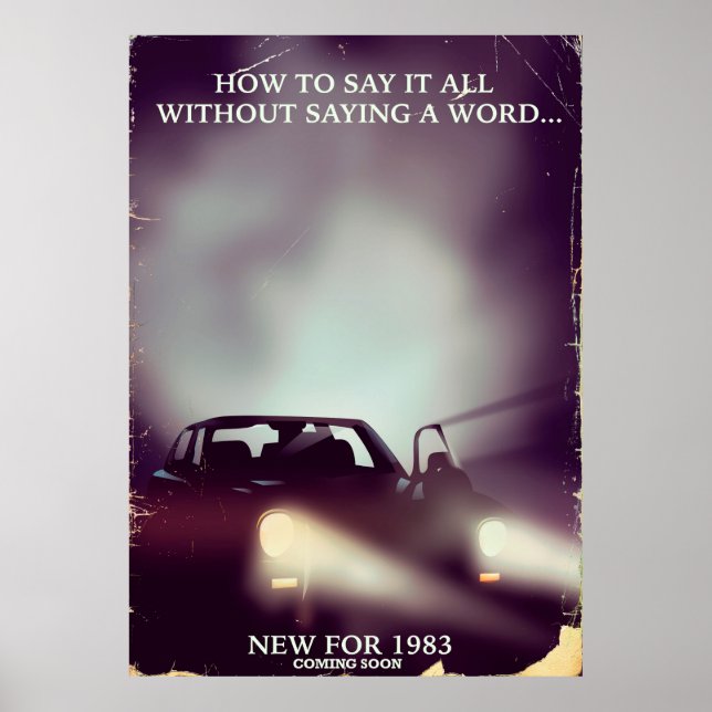 Poster Comercial automóvel na década de 80 (Frente)