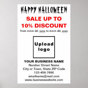 Poster Comercialização de Halloween de Negócios no White