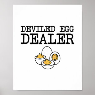Poster Comerciante de Ovo Diabólico Cozimento Divertido A