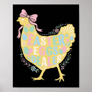 Poster Comerciante de Ovos de Páscoa Frango Galinha Coque