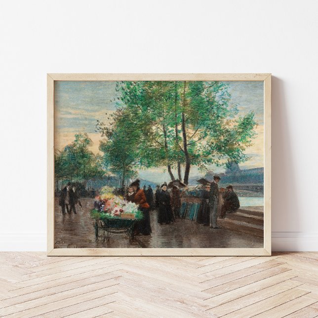 Poster Comerciantes no Sena | Victor Gabriel Gilbert (Criador carregado)