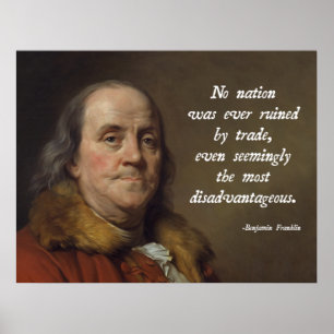 Pôster Comércio livre de Benjamin Franklin