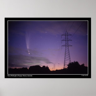 Pôster Cometa & as linhas eléctricas