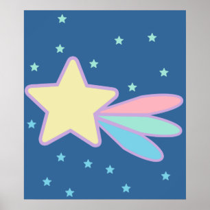Poster Cometa bonito da estrela de tiro
