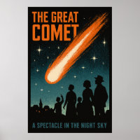 Cometa do Excelente - Vintage Night Sky