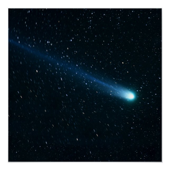Pôster Cometa no Céu Noturno (Frente)