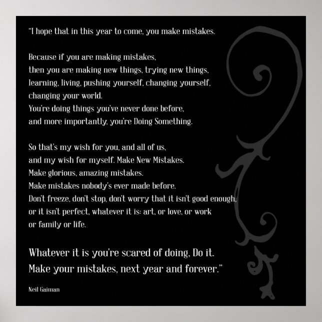 Pôster Cometer Erros (Frente)