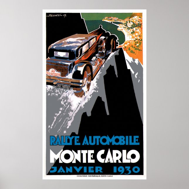 Poster Comício Automático Monte Carlo, 1930 (Frente)