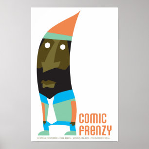 Poster cómico do gnomo da agitação