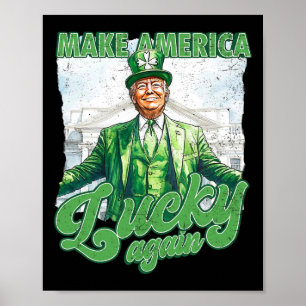 Poster Cômico Trump Faça o Dia de São Patrício Grande Nov