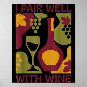 Poster Cômico vinho abstrato retrô par de meados do sécul