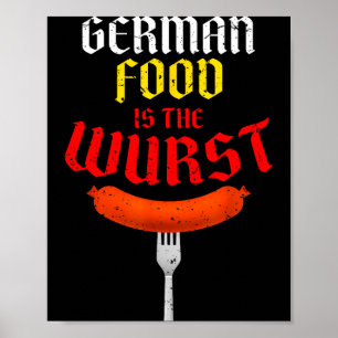 Poster Comida alemã é o mais engraçado disfarce fácil wur