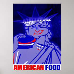 Poster "Comida americana" pelo estúdio NYC dos trabalhos