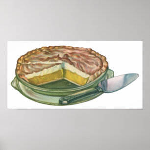 Poster Comida Antiga, Torta de Merengue de Limão Sobremes