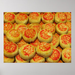 Poster Comida asiática das sobremesas dos doces do ~ do