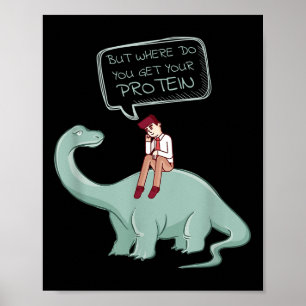 Poster Comida Bruta Engraçada Vegan T Shirt Mas Onde Você